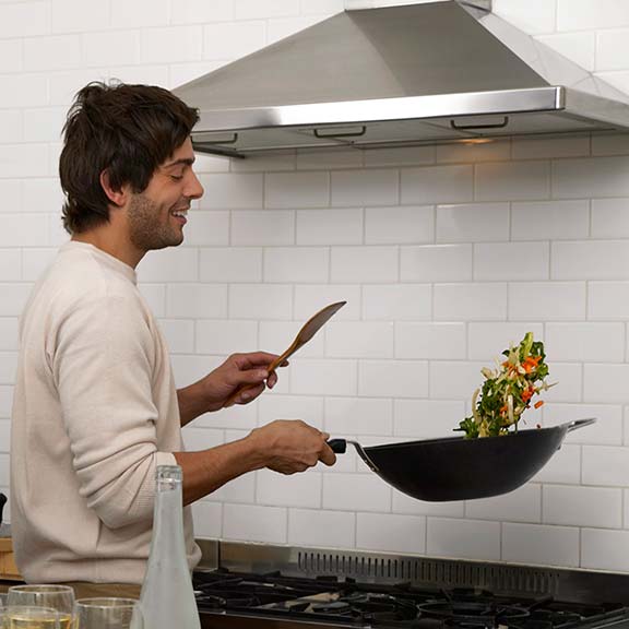 using a rangehood in a kitchen square