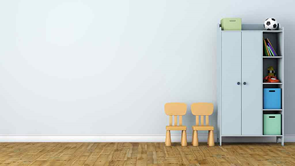 storage cupboard and chairs